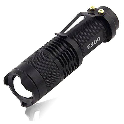 Small EDC Tactical 손전등, 플래시 라이트 - EcoGear FX E300 Everyday 운반용 LED 손전등, 플래시 라이트 with 3 라이트 Modes and 줌 - 큰 포켓,미니,휴대용 손전등, 플래시 라이트 and 생일 기프트 남성용 Dad (3 PACK)
