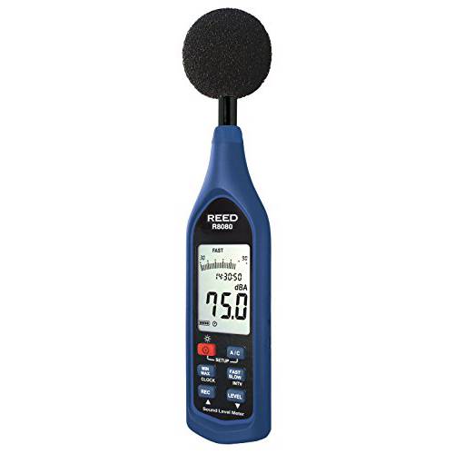 REED Instruments R8080 사운드 레벨 Meter, Datalogger with Bargraph, 30 to 130 dB