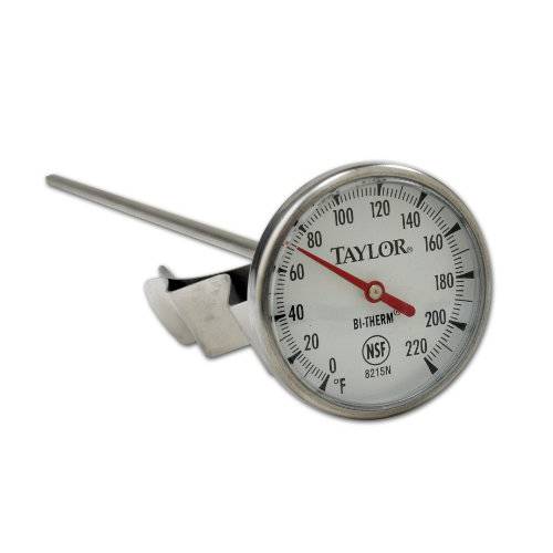Taylor 정밀 8215N 8-Inch Bi-Therm 포켓,미니,휴대용 다이얼 Thermometer, 1.75-Inch Dial, 0 to 220 도 F, NSF