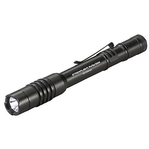 Streamlight 88039 ProTac 2AAA 130 Lumen PROFESSIONAL Tactical 손전등, 플래시 라이트 High Low 손전등 w 2 X AAA 배터리 - 130 Lumens Black with