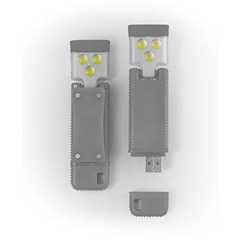 SmartFlare SwivelClip 미니 LED 라이트 Clip-On 볼 캡 or 셔츠 충전식 손전등, 플래시 라이트 - 노랑