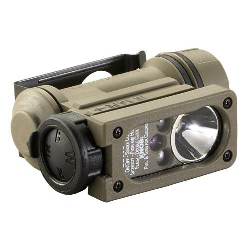 Streamlight 14512 Sidewinder 소형, 콤팩트 II Military 모델 앵글 샤워헤드 Flashlight, 헤드스트랩 and 헬멧 마운트 키트 - 47 Lumens