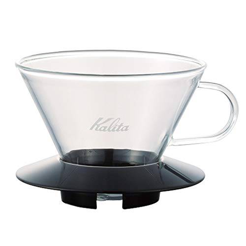 Kalita 움직임 Pour Over 커피 Dripper I Size 185 I Makes 16-26oz I 1인분개별포장, 싱글 컵 Maker I Heat-Resistant Glass I Patented, 휴대용 And Made 인 Japan