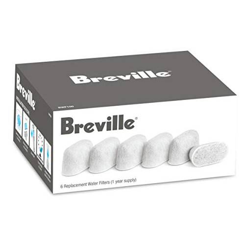 Breville BWF100 1인분개별포장, 싱글 컵 브루어 교체용 차콜, 숯 용수필터,물필터,여과기,필터 화이트