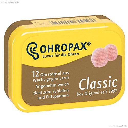 Ohropax 왁스 이어플러그, 귀마개, 12 Plug