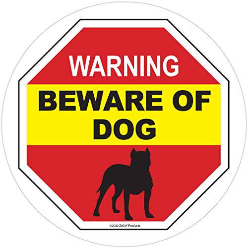 Beware of 강아지 경고 스티커 - Beware of Pitbull 창문 스티커 - Beware of 강아지 Sign 데칼 - 강아지 on Premises Sign - No Trespassing 창문 Cling - Beware of 강아지 창문 스티커 (1)