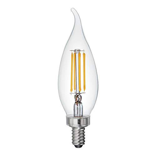 GE 릴렉스 6-Pack 40 W 호환 디머블, 밝기 조절 가능 소프트 화이트 Ca11 LED 라이트 고정, 고정가능 라이트 Bulbs 장식용 Candelabra 앤틱