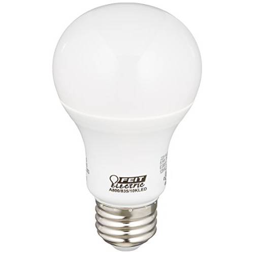 FEIT 전기,자동,전동 A800/ 835/ 10KLEDNon-Dimmable Led Bulb, 60 W, 120 Vac, 800 Lumens, 3500 K, Cri >80, A19 4.2 H x 2.4 D, 3500K 중성 화이트
