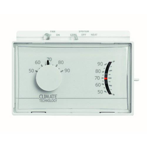 Supco 43004A Horizontal 기계식 Heating/ 쿨링 Thermostats, 50 to 90 도 F, 24 VAC