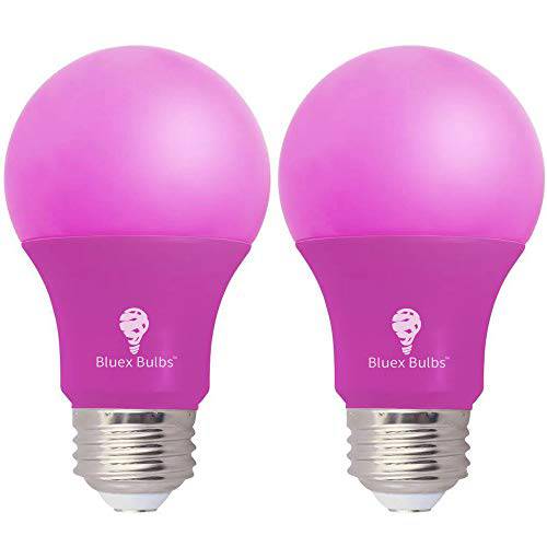2 Pack BlueX LED A19 핑크 전구 - 9W (60Watt Equivalent) - E26 Base 핑크 LED 핑크 구근, Party Decoration, Porch, 홈 Lighting, Holiday Lighting, 장식용 Illumination