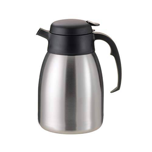 Service Ideas FVPC15 SteelVac Carafe, Vacuum Insulated, 1.5 Liter (50.7 oz.), Brushed Stainless/ 블랙 Accents