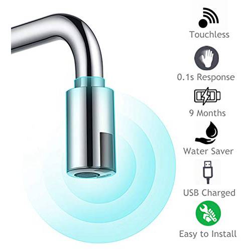 비접촉 자동 Faucet 모션센서, 움직임 감지 변환기 Tap Autowater For 부엌, 주방 화장실 Sink, 핸드 프리 Aerator, 스마트 Faucet 센서