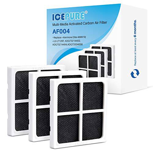 ICEPURE LT120F 냉장고 에어 필터 교체용 for LG LT120F, Kenmore Elite 469918, ADQ73214402, ADQ73214404, 3PACK