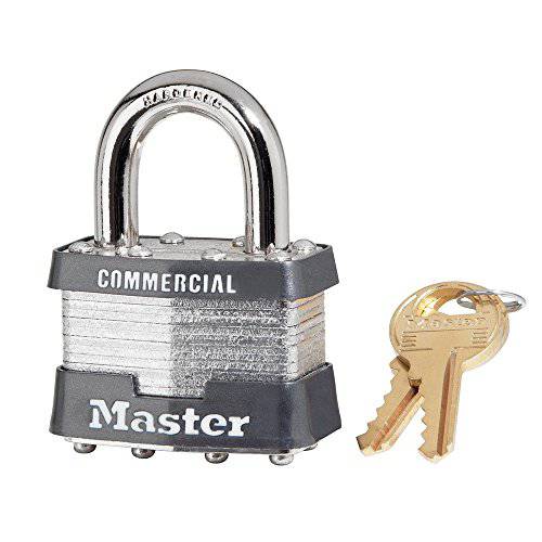 Master Lock 1KA-2359 1-3/ 4 코팅된 맹꽁이자물쇠,통자물쇠,자물쇠 (팩 of 6) by Master Lock Co