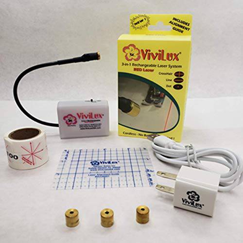 ViviLux 3-in-1 레드 레이저 시스템 for 재봉,바느질, 퀼팅, and Crafts w 자석 US Plug