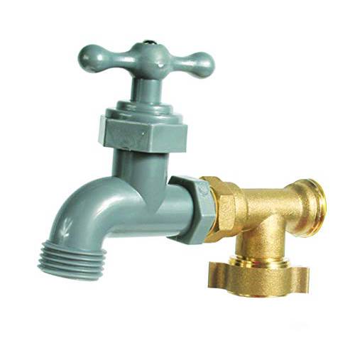 Camco 90 도 Water 수도꼭지 - Provides 엑스트라 외부 Water Source by Connecting to Your RV’s 프레쉬 Water Inlet, 경량 Design, 납,불순물 프리 (22463)