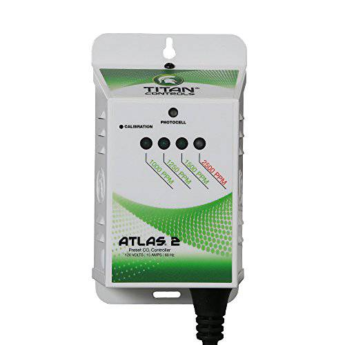 Titan Controls HGC702618 프로페셔널 Series Atlas 2-Preset CO2 Monitor/ Controller, 120 Volt, 화이트