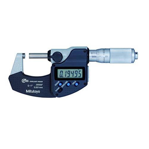 Mitutoyo 293-335-30 Digimatic Micrometer, Range: 0-1/ 0-25.4 mm with SPC Output, IP65