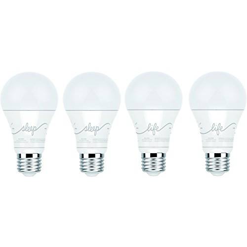 C by GE A19 C-Life and C-Sleep 스마트 LED 전구 Combo by brandnameeng, 4-Pack, Works with Alexa
