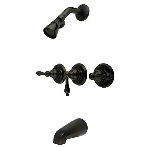 Elements of Design Magellan EB235AL 쓰리 손잡이 Tub and 샤워 Faucet, 오일 Rubbed Bronze