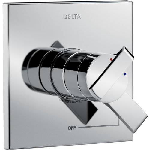 Delta Faucet Ara 17 Series Dual-Function 샤워 손잡이 밸브 트림 Kit, Chrome T17067 (Valve Not Included)