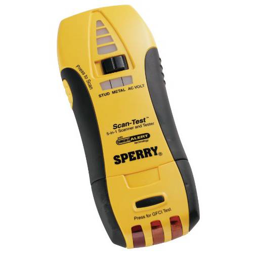 Sperry Instruments PD6902 5-In-1 Multi-스캐너&  전기같은 테스트er, 120V AC,  기둥탐지기, 벽체 탐지기, 메탈 Scanner, Non-Contact AC 전압,볼트 Detection, GFCI 테스트 Functionality,  오디오&  비주얼 Indication, 2 Pc. Kit