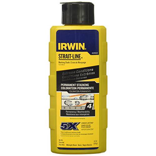 IRWIN Tools STRAIT-LINE Permanent Staining 마킹 Chalk, Midnight Black, 6ounce (4935520)