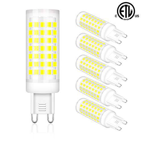 G9 led전구 4000K Daylight 양 핀 Base 6W 60W 할로겐 Equivalent, Cotanic G9 전구 for 크리스탈 Chandelier, 88PCS LED, 360 도 Beam Angle, Non-dimmable, 600LM, 6 Pack