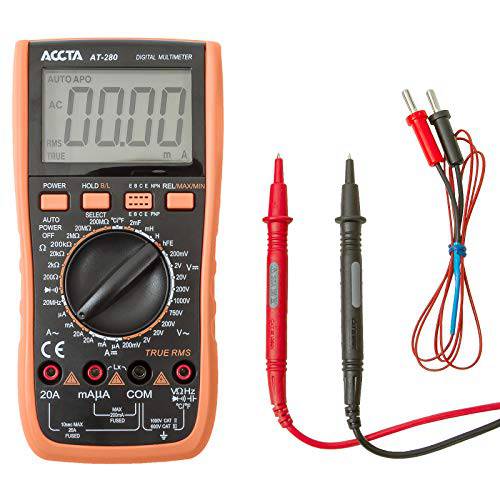 Accta AT-280 디지털 멀티미터,전기,전압계,측정 True RMS 전압 Current Capacitance Conductance Inductance 저항