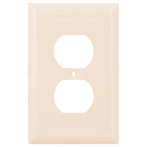 brandnameeng, 라이트 Almond, Duplex Outlet 소켓 Oversized 벽면 Plate Cover, 1 Gang, Unbreakable Faceplate, 3.1” x 4.9”, 스크류 Included, 30597