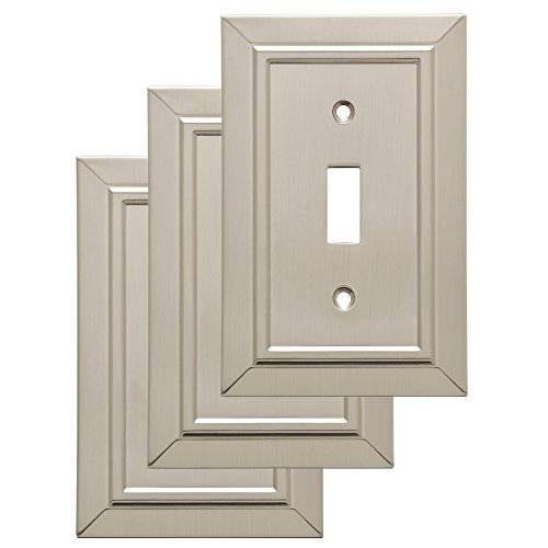 Franklin Brass W35217V-SN-C 클래식 Architecture Single Toggle 벽면 Switch Plate/ Cover, 3-pack, 세틴 Nickel