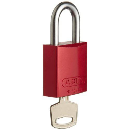 Brady  알루미늄 Lockout/ Tagout 맹꽁이자물쇠,통자물쇠,자물쇠, 키,열쇠 여러, 1-3/ 5 바디 Length, 1 걸쇠 클리어런스, 레드 (팩 of 1)