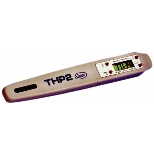 Supco THP2 듀얼 디스플레이 Thermo-Hygrometer 펜, -4 to 122 도 F