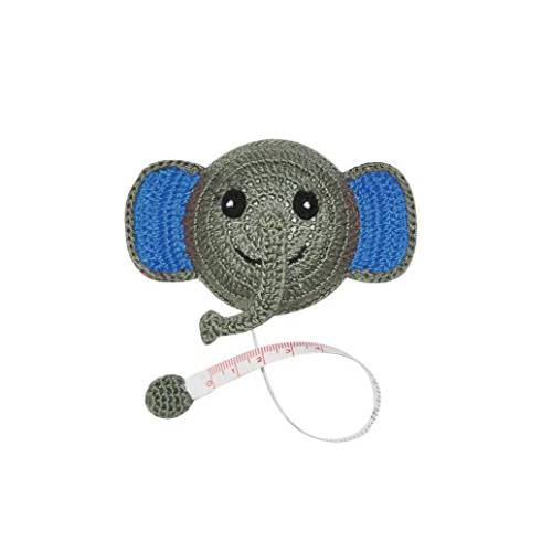 테이프 Measure, 펀 핸드메이드 Crochet Designed Animals (Blue Elephant)