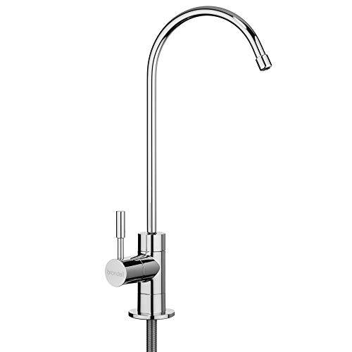 Brondell - 용수필터, 물 필터, 정수 필터 Faucet 인 Chrome with LED 필터 change 표시,알림,인디케이터 for 12 month 물 Filtration systems, 싱크대 faucet for 음료 물 - 모던 style 인 Polished Chrome