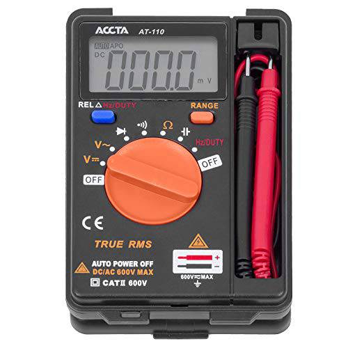 Accta AT-110 디지털 멀티미터,전기,전압계,측정 True RMS AC/ DC 전압,볼트 저항 Capacitance Frequency