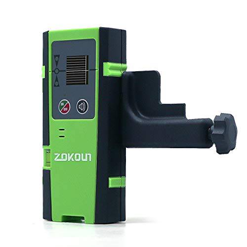 Zokoun 레이저 탐지기 for Line 레이저 Level, 디지털 레이저 블루투스리시버 Used with Pulsing Line Lasers Up to 50m/ 164ft, 감지 레드 and 그린 레이저 Beams, Three-Sided LED 디스플레이 (Receiver-DC12G)