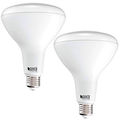 Sunco 라이트닝 2 Pack BR40 LED Bulb, 17W=100W, Dimmable, 6000K Daylight Deluxe, E26 Base, 실내 홍수 라이트 for 캔 -  UL&  에너지 스타