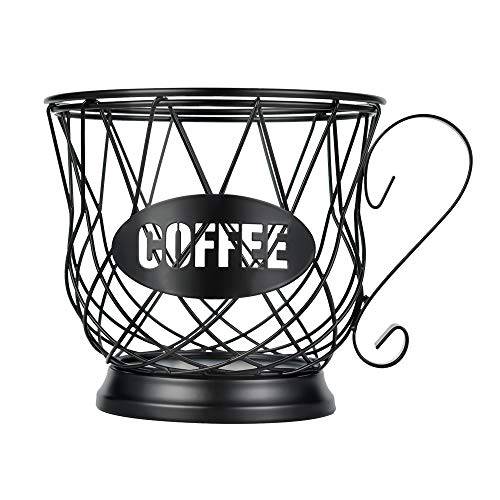 커피 팟 홀더 Multi-Use Kcup 수납,정리함,꽂이 K 컵 홀더 for 카운터 바 보관함, 캐비넷 - 블랙