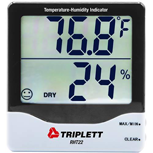 Triplett RHT22 디지털 실내 Hygro-Thermometer with 듀얼 디스플레이 습도 and 온도