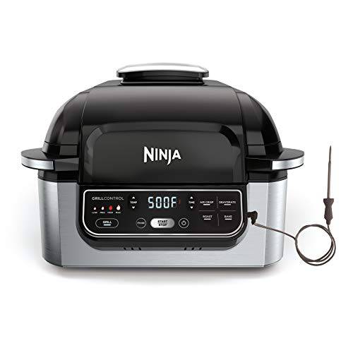 Ninja Foodi 프로 5-in-1 실내 Integrated 스마트 탐침,탐색기, 4-Quart 에어 프라이, 로스트, Bake, 수분제거, an 사이클론 그릴 테크놀로지, with 4 Steaks 용량, in a 스테인레스 마감