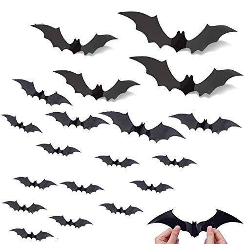 Bats 할로윈 데코레이션,데코,장식 3D Bats 데코,장식 4 여러 사이즈 벽면 Bat 장식,데코 for 벽면 데칼,도안 DIY 할로윈 Bathroom 장식,데코 실내 Bat 할로윈 문,문틈 Decor(72PCS)