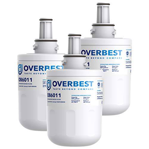 Overbest OB6011-3 용수필터, 물 필터, 정수 필터, 호환가능한 with 삼성 DA29-00003G, DA29-00003B, DA29-00003A, Aqua-Pure 플러스, HAFCU1 (팩 of 3, Package May Vary)