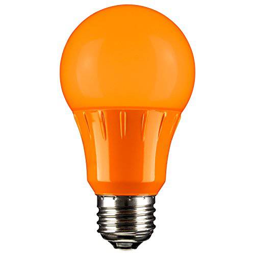 Sunlite A19/ 3W/ O/ LED LED A19 컬러 전구, 3 와트 (25w 호환), E26 미디엄 베이스, Non-Dimmable, UL Listed, 1 팩, 오렌지