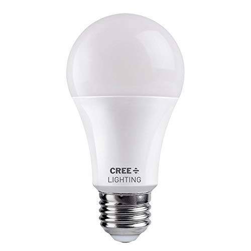 Cree Lighting A19 100W 호환 LED 전구, 1600 루멘, 밝기조절가능, 일광 5000K, 25, 000 시간 Rated Life, 90+ CRI | 1-Pack, 화이트