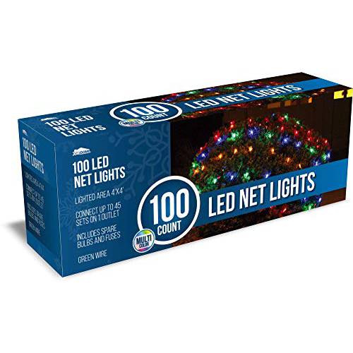 Joiedomi 100 LED 크리스마스 Net 라이트  실내&  아웃도어 데코,장식, 크리스마스 이벤트, 크리스마스 Eve 나이트 장식,데코, 크리스마스 트리, Bushes (Multi-Color)