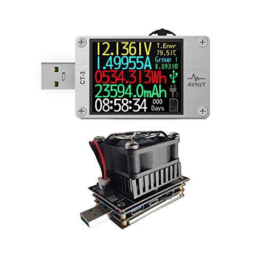 USB 파워 미터 USB 3.1 테스터 디지털 멀티미터,전기,전압계,측정 Current 테스터 전압 탐지기 Lua Interpreter 통합 DC 26V 6A PD 2.0/ 3.0 QC 2.0/ 3.0/ 4.0 pps Trigge… (CT3+ SM-LD-00)