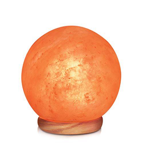 Himalayan Glow  와이드 핸드 Carved, 8-11 LBS, 내츄럴 구형 소금모양조명, 소금 모양 램프