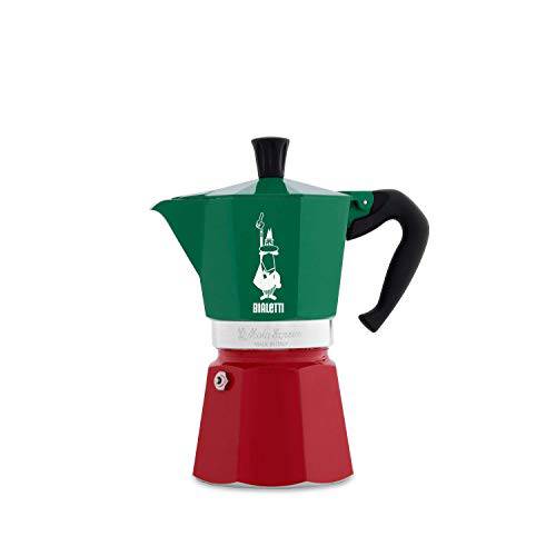 Bialetti  모카 Express Tricolore (Italia 콜렉션),  모카 Pot,  커피머신, 커피 캡슐 머신, 커피 메이커, 6-Cup, 알루미늄