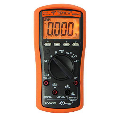 Tempo 통신 MM200 프로페셔널 디지털 멀티미터,전기,전압계,측정
